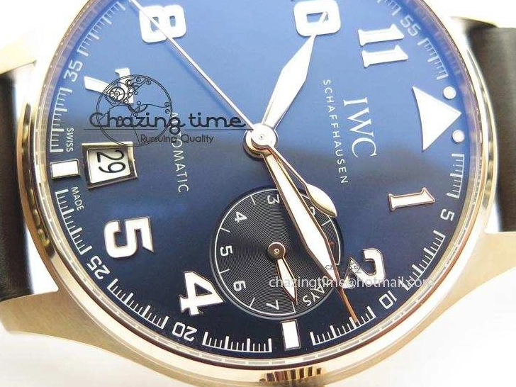 MIROTIME 1223 Big Pilot IW500909 RG ZF 1:1 Best Edition Le Petit Prince On Brown Leather Strap A Breathable 7293